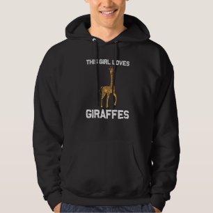 Giraffe For Girls Kids Teens Giraffe Animal Hoodie