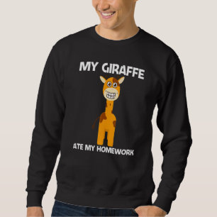 Giraffe For Kids Boys Safari Wildlife Animal Sweatshirt