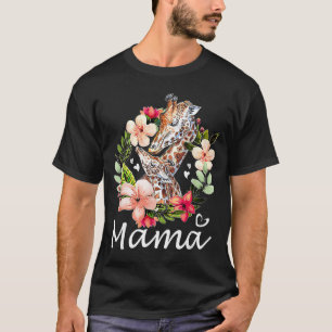 Giraffe for Women Girls Floral Graphic Plus Size T-Shirt