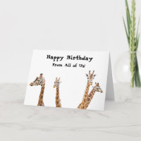 Giraffe Fun Photo - From all of us! Birthday