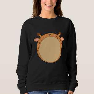 Giraffe Funny Zoo Animals Round Giraffes Sweatshirt