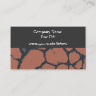 Giraffe Fur Pattern Business Card