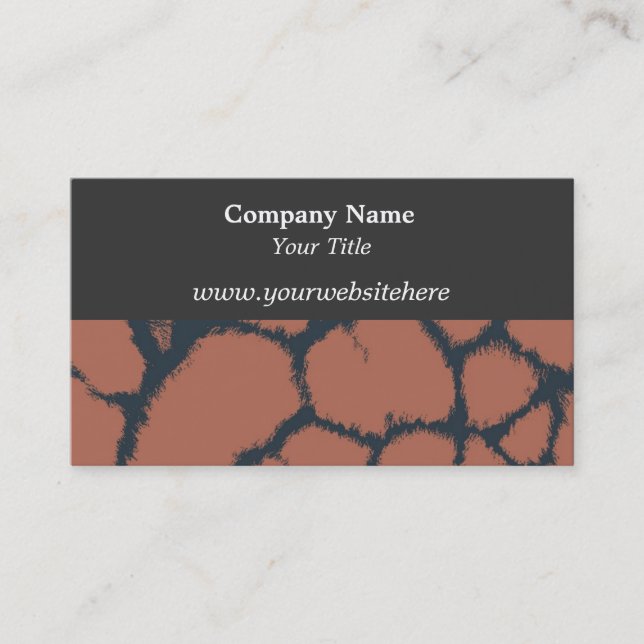 Giraffe Fur Pattern Business Card (Front)