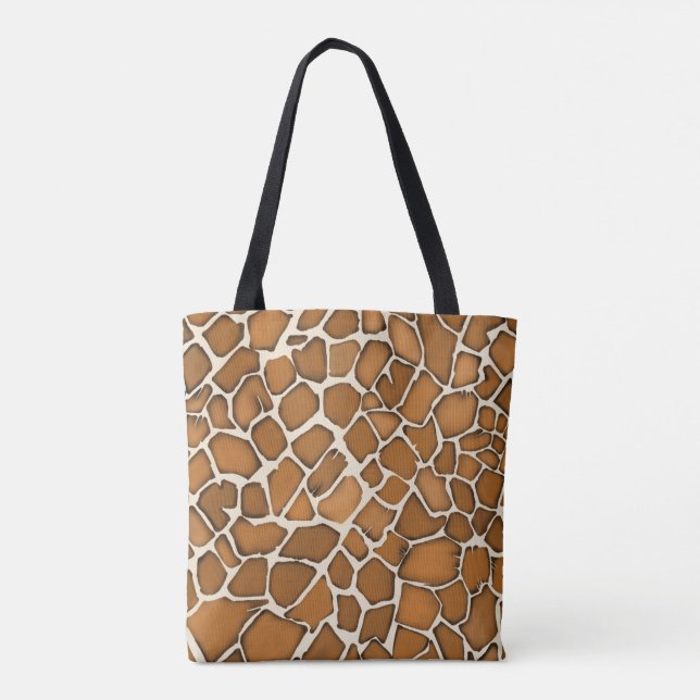 Giraffe Fur Patterned Print  Tote Bag (Back)