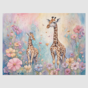 Giraffe Garden Pastel Tissue Paper