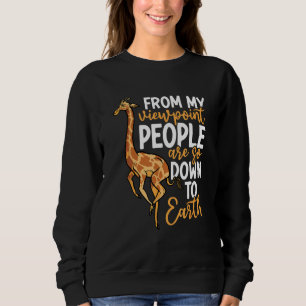 Giraffe Giraff Zoo Animal Cool Giraffe Print Sweatshirt
