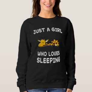 Giraffe Giraffes Nap Sleeping Sleep Pajama Nightgo Sweatshirt