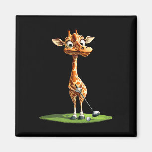 Giraffe Golf  Magnet
