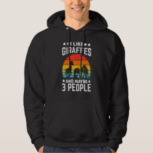 Giraffe Graphic Giraffe Zoo Animal Hoodie