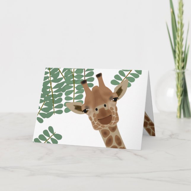 Giraffe Greeting Card (Front)