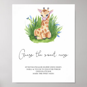 Giraffe - guess the sweet mess game poster