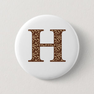 giraffe-h 6 cm round badge