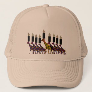 Giraffe Hannukah Menorah Trucker Hat