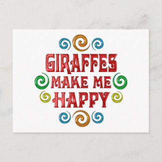 Giraffe Happiness Postcard