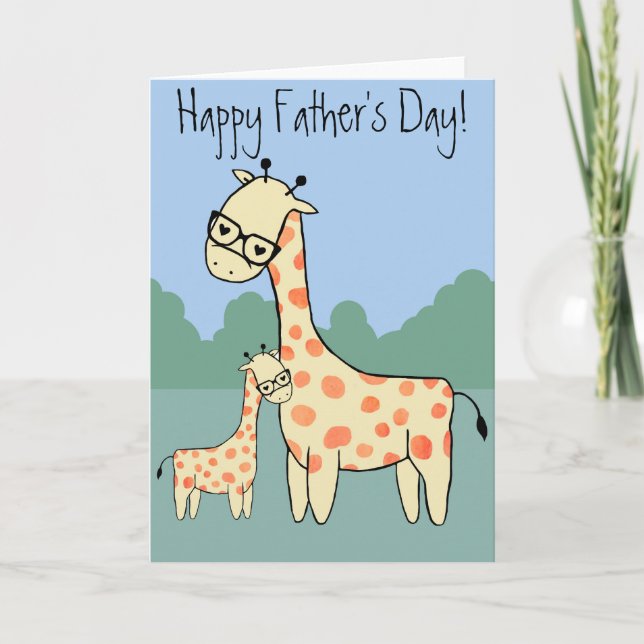 Giraffe - Happy Father's Day Card (Front)