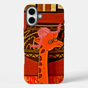 Giraffe Hat Art Print iPhone 16 Plus Case