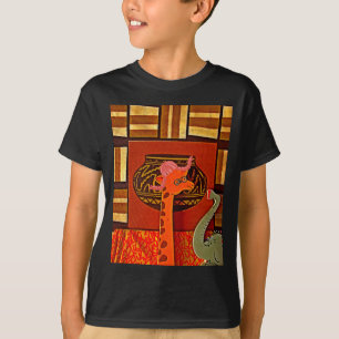 Giraffe Hat Art Print T-Shirt