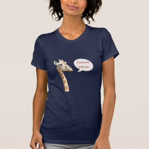 Giraffe head and neck portrait. humour T-Shirt