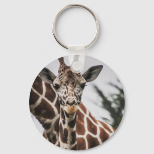 Giraffe head Giraffe fur print African Animal Key Ring