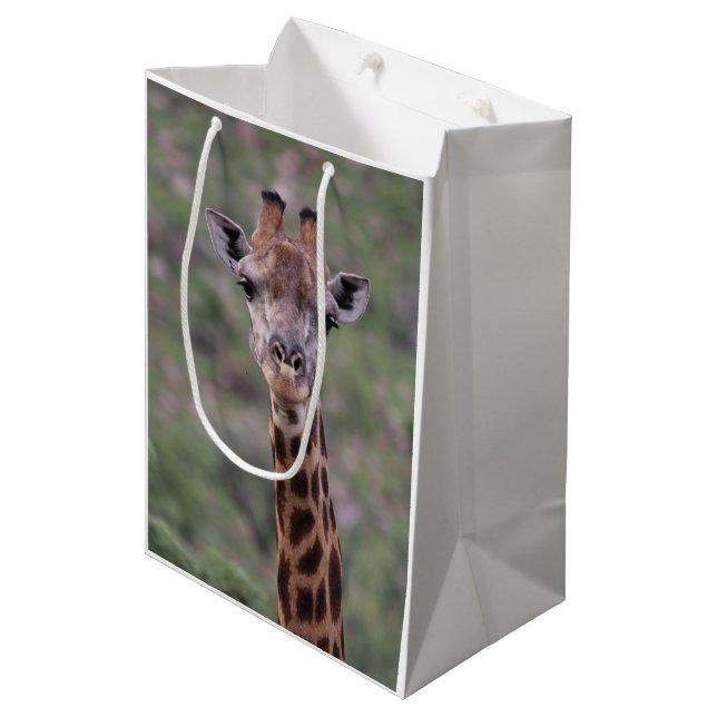 Giraffe Headshot Medium Gift Bag (Front Angled)