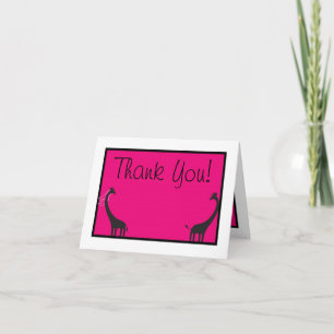 Giraffe Heart Folded Thank You Card