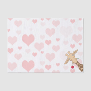 Giraffe holding a Rose Tissue Paper