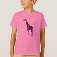 Giraffe Hot Pink and Black Silhouette