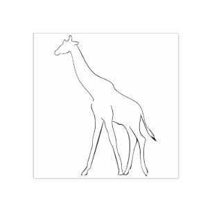 giraffe illustration art stamp