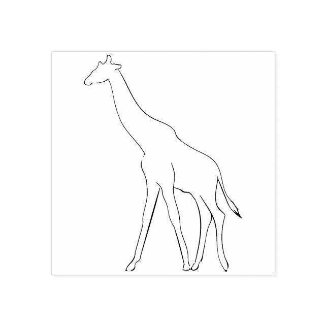 giraffe illustration art stamp (Imprint)