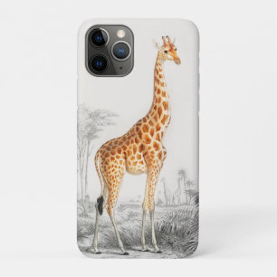 Giraffe Illustration Vintage Art Print Case-Mate iPhone Case
