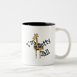 Giraffe I'm Pretty Tall T-shirts and Gifts Two-Tone Coffee Mug