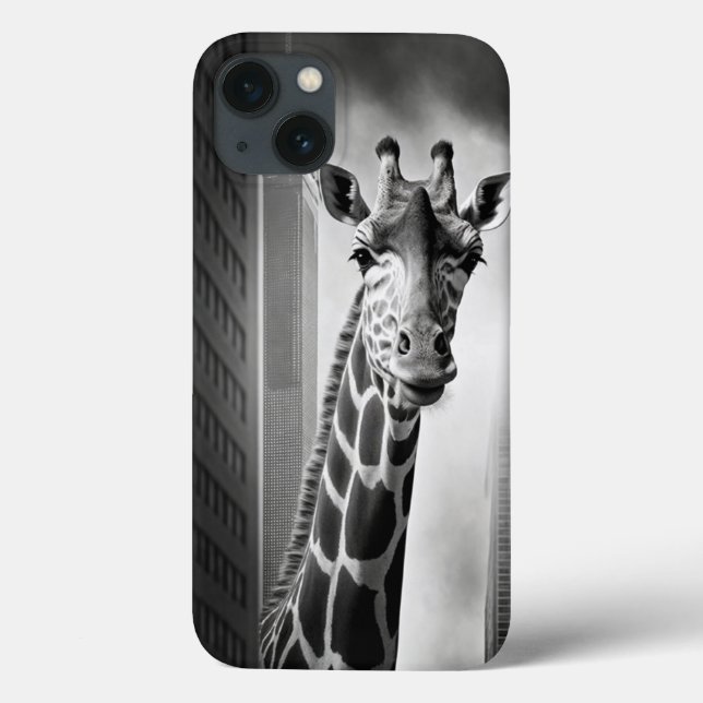 Giraffe in a Cityscape Case-Mate iPhone Case (Back)