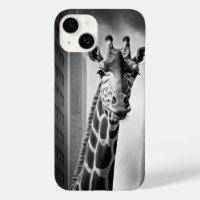 Giraffe in a Cityscape