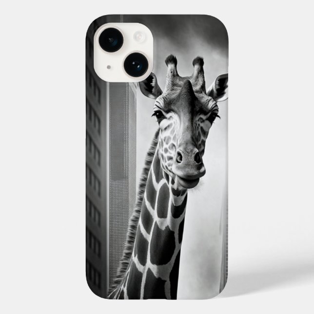 Giraffe in a Cityscape Case-Mate iPhone Case (Back)