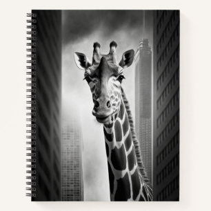 Giraffe in a Cityscape Notebook