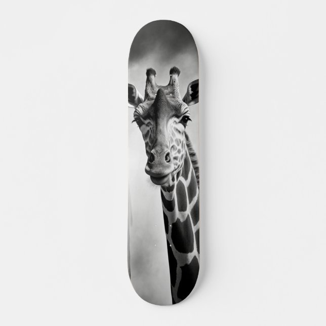 Giraffe in a Cityscape Skateboard (Front)