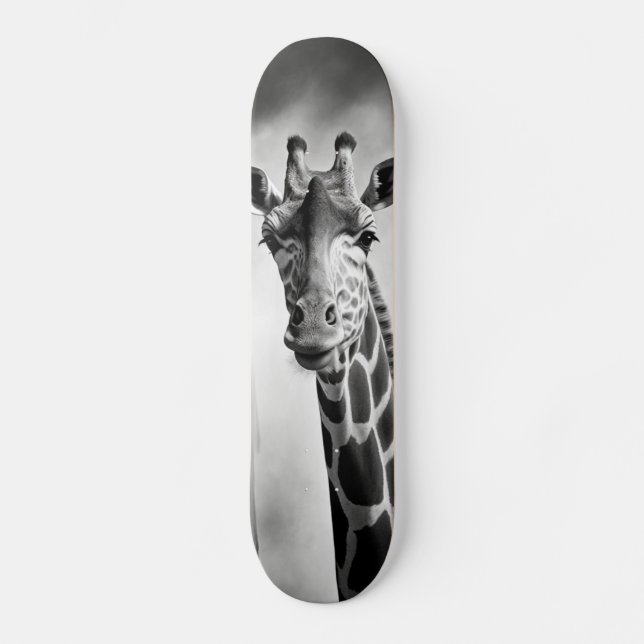 Giraffe in a Cityscape Skateboard (Front)