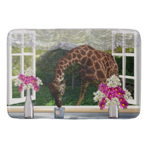 Giraffe In My Widow, Memory Foam Bathmat