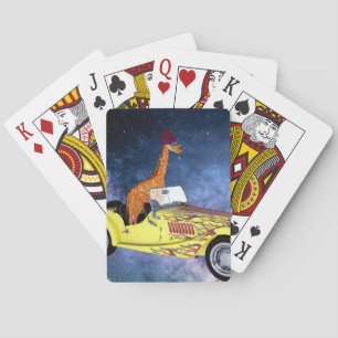 Giraffe in Space Playing Cards