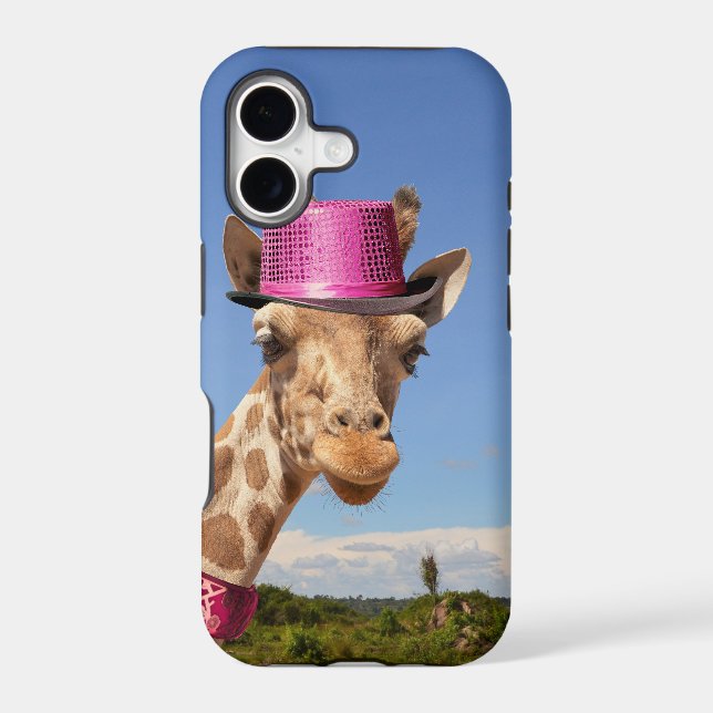 Giraffe in sparkly pink hat (Back)