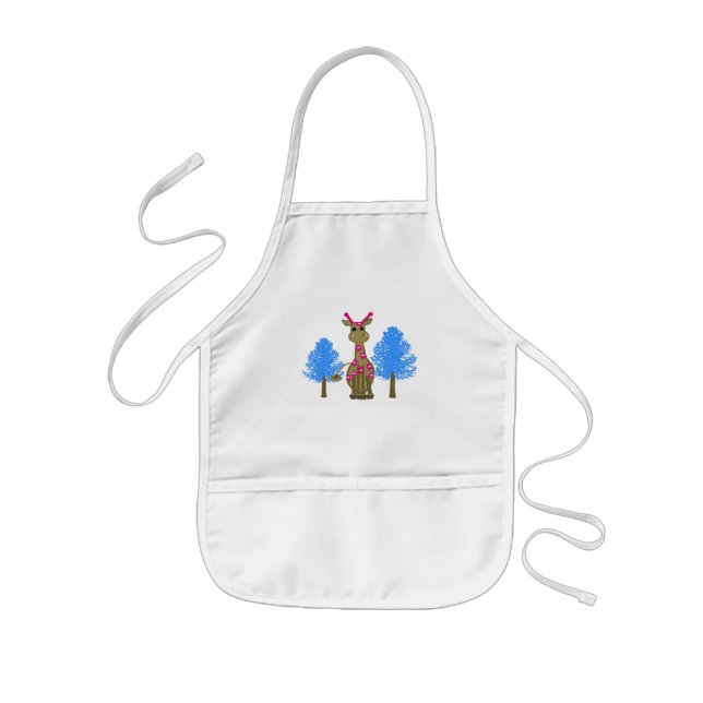 Giraffe in the Forest Kids Apron (Front)