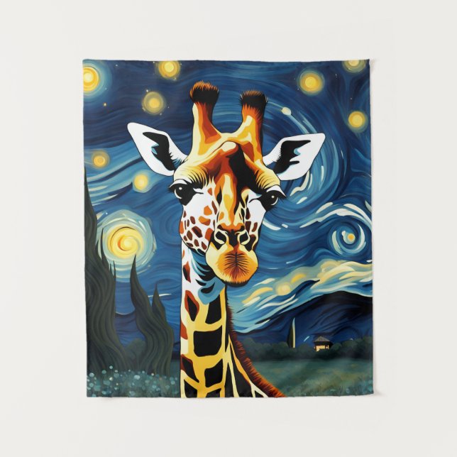 Giraffe in the Starry Night Tapestry (Front)
