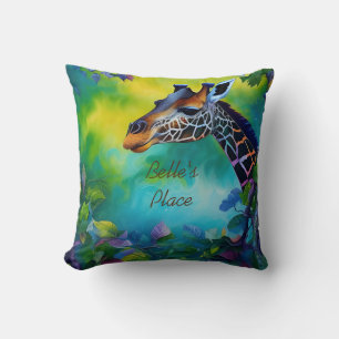 Giraffe in the trees  cushion