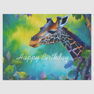 Giraffe in the trees tissue paper