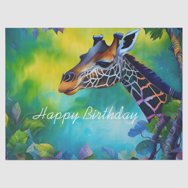 Giraffe in the trees  tissue paper (Front)
