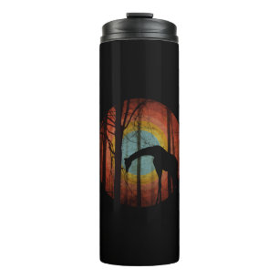 GIRAFFE IN THE WOODS FOREST THERMAL TUMBLER