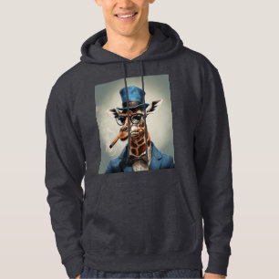 Giraffe in top hat with cigar