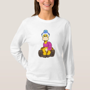 Giraffe in Winter with Scarf & Hat T-Shirt