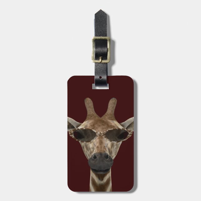 Giraffe Incognito Luggage Tag (Front Vertical)