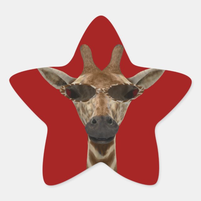Giraffe Incognito Star Sticker (Front)